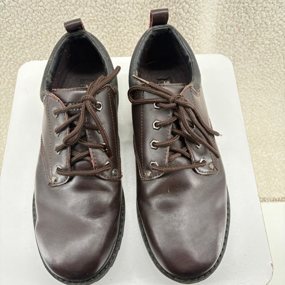 Skechers Mens 7171 Dark Brown Leather Lug Sole Oxford Shoes Size 10 Gorpcore